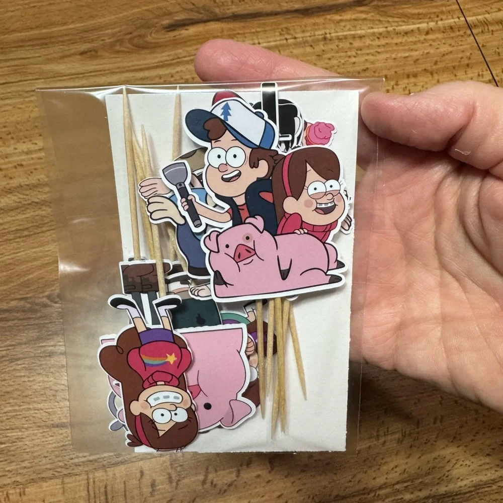 Gravity falls birthday cupcake toppers made